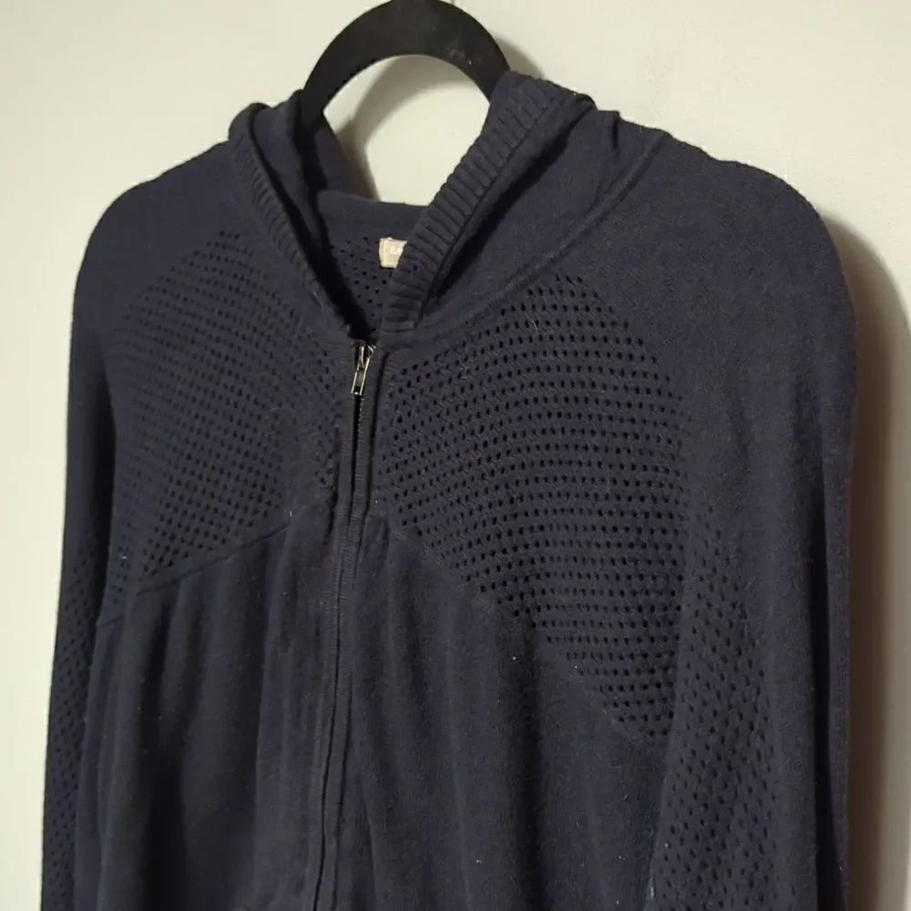 Banana Republic Factory Blue Zipper Sweater - Picture 2 of 5